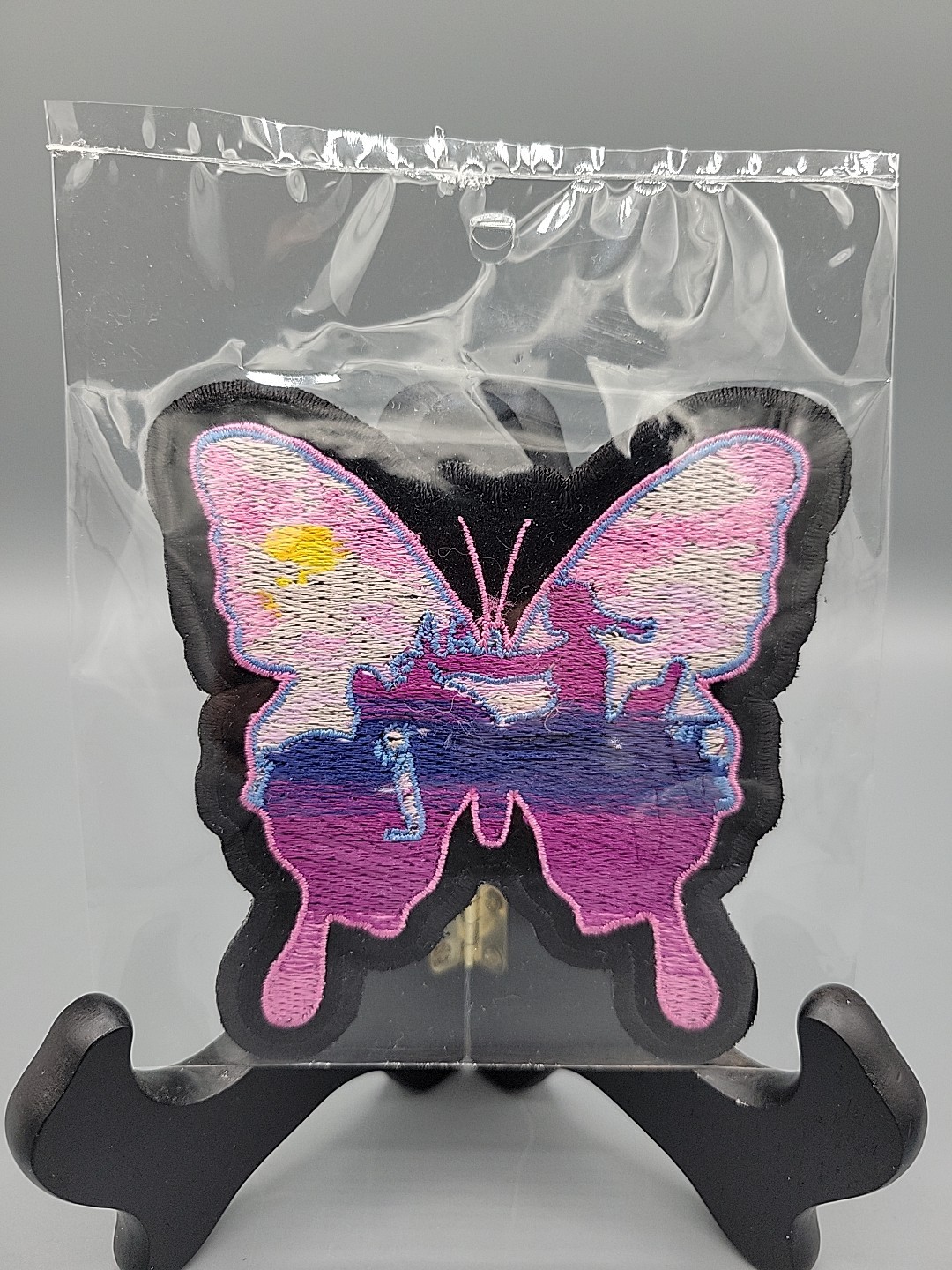Lady Rider Butterfly Embroidered Patch Biker Retro