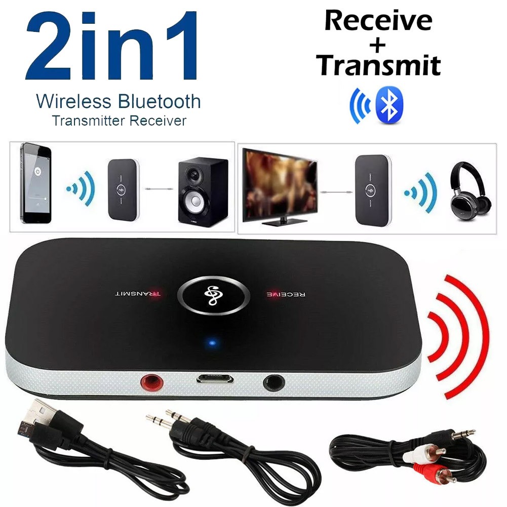 2in1 Bluetooth 5.0 USB Audio Transmitter Receiver Adapter Wireless for Car TV PC