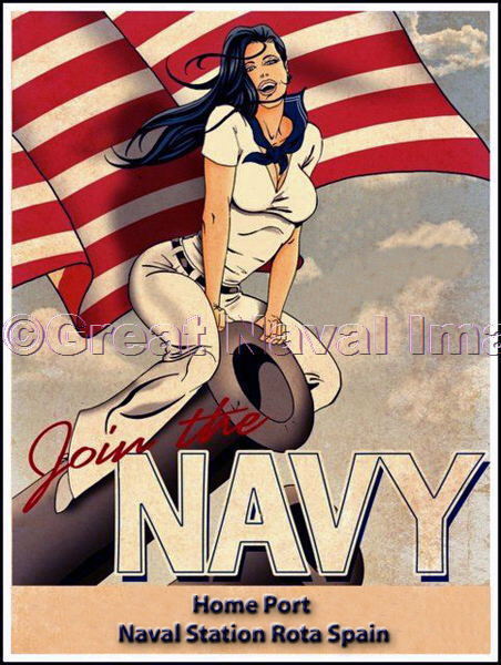 Join the Navy Homeport Rota Spain Canvas Print