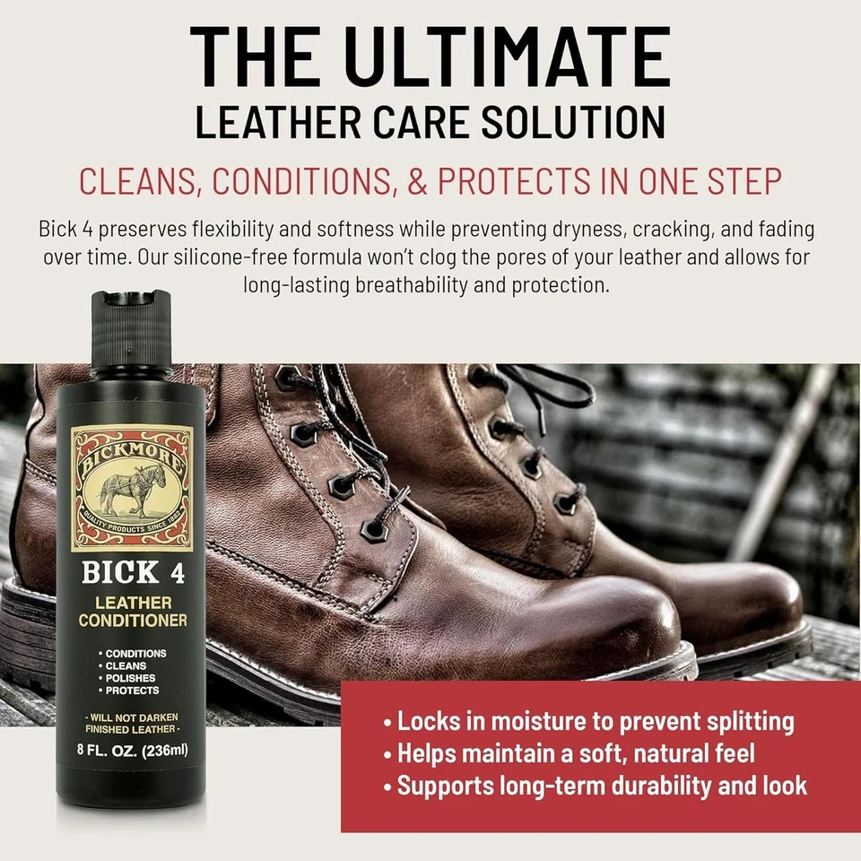 Bick 4 Leather Conditioner 8 oz Cleaner & Conditioner