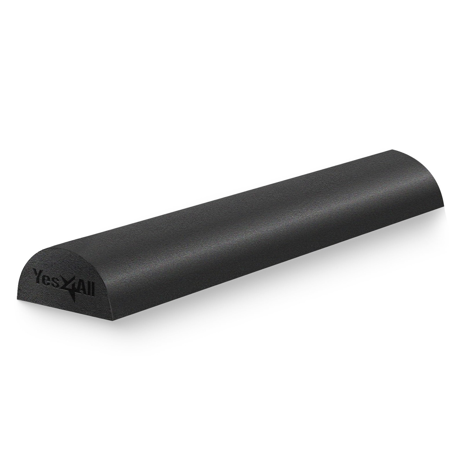 Yes4All Medium Firm PE Half Foam Rollers for 24-inch, Premium Black 24-inch