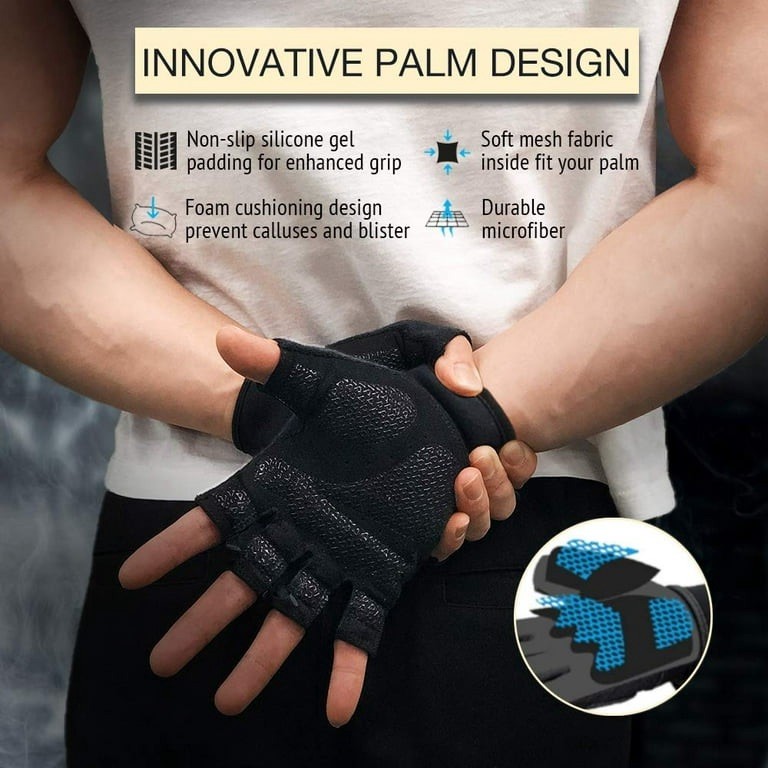 ATERCEL Workout Gloves Unisex Exercise Gloves for Weight Lifting, Size Small