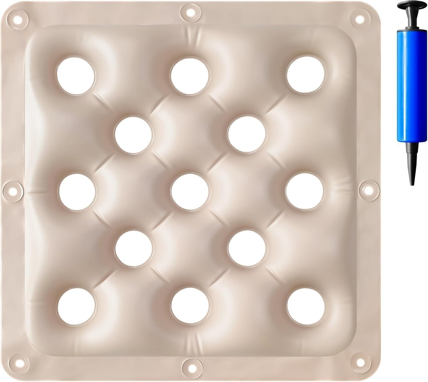 Portable 17" Waffle Inflatable Cushion for Office and Travel - Comfort on the Go