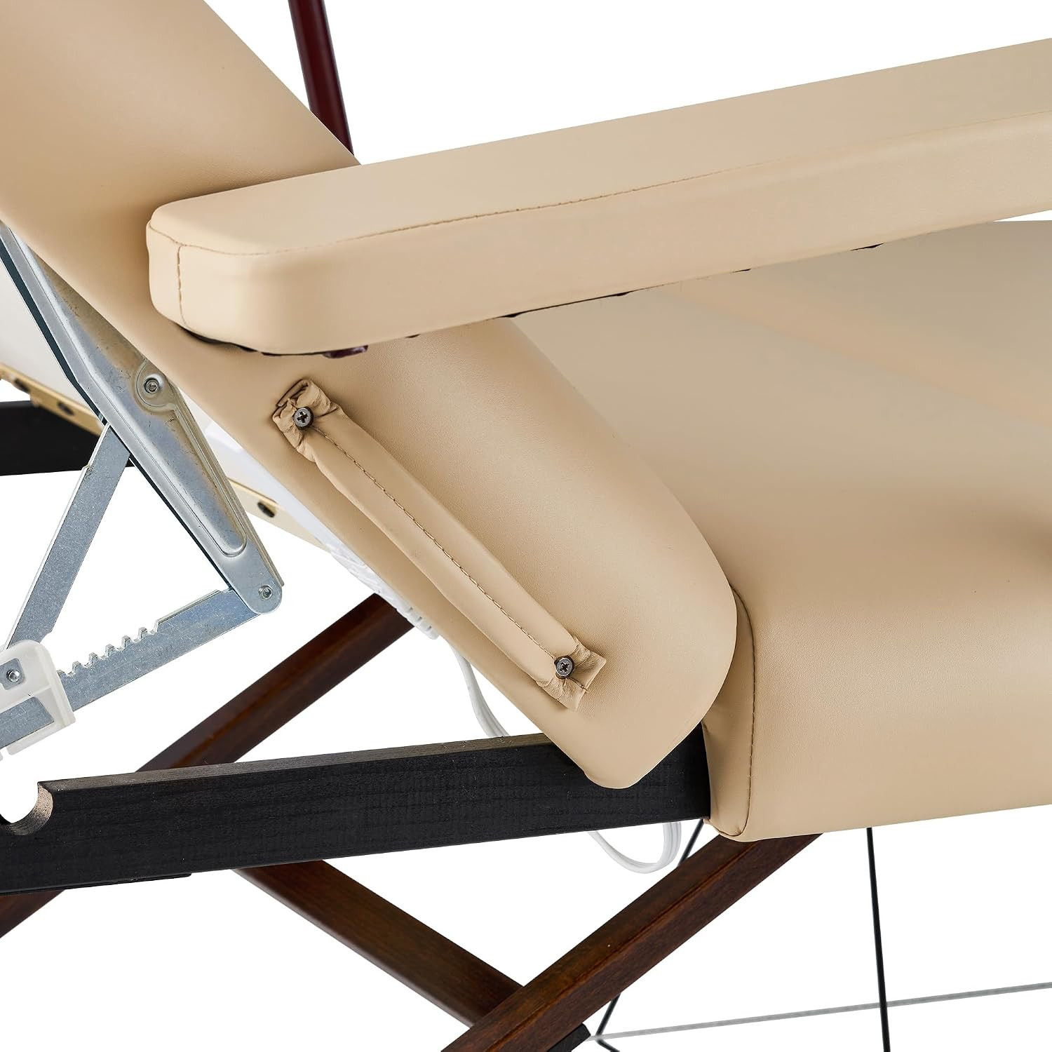 Del Ray Heated Massage Table with Memory Foam & Tilting Backrest - Beige