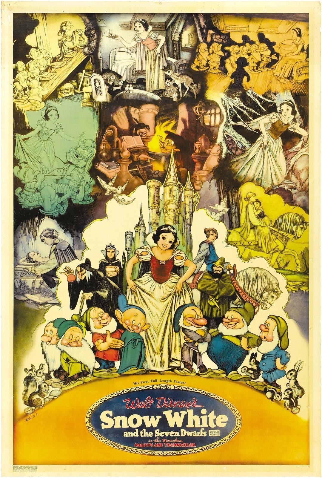 Movie Posters # 33 - 8 x 10 Tee Shirt Iron On Transfer Snow White & the 7 Dwarfs