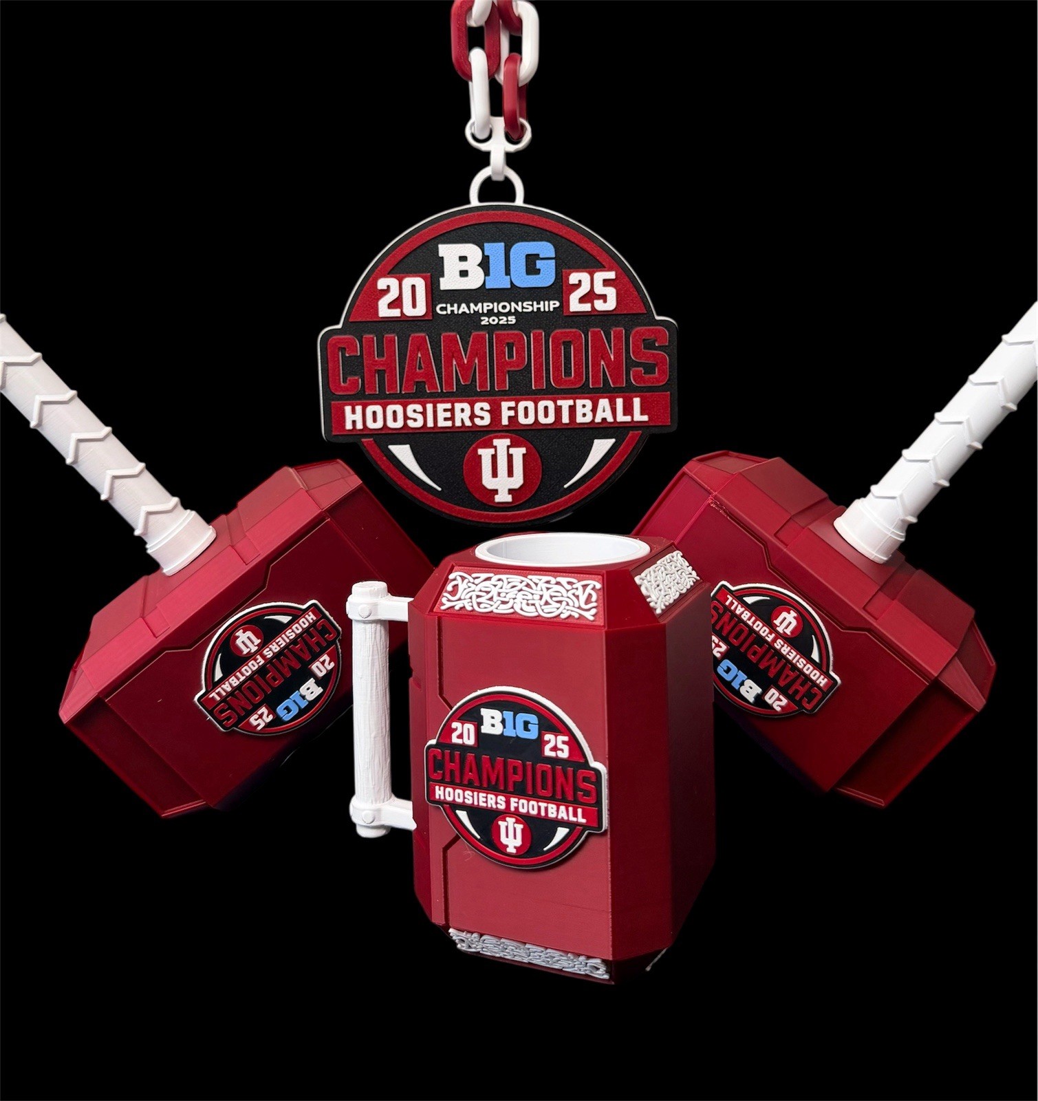 Indiana Hoosiers 3-D Printed Chain Big 10 Championship