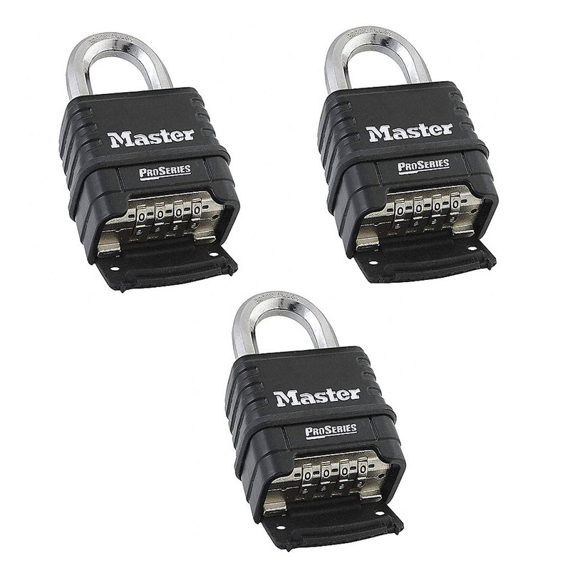 Master Lock Masterlock 1178D Combination Padlock Die Cast Body 3 Pack