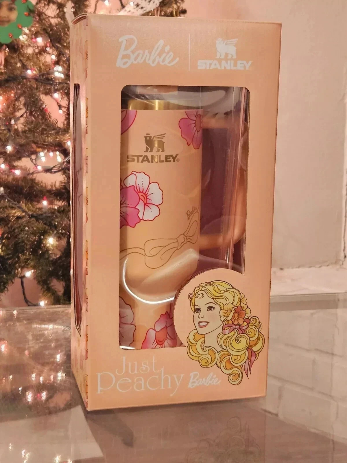 Barbie x Stanley Just Peachy 40oz Peaches 'N Cream Tumbler New