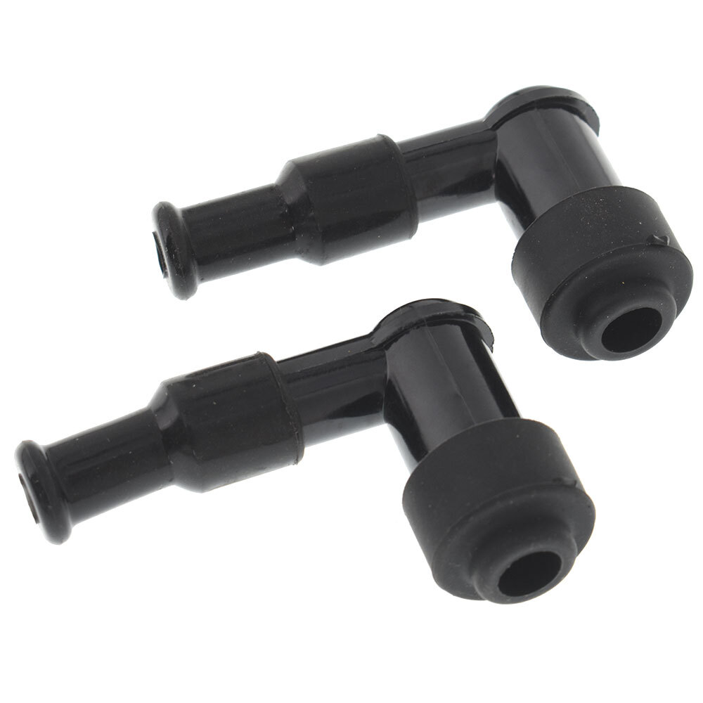 2 Pcs Spark Plug Boot Cap Cover Resistor LB05F 90 Degree For ATV Motorcycle Snow
