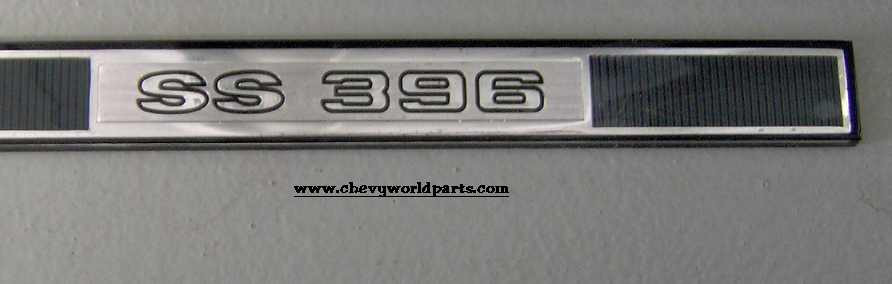 1968 CHEVELLE EL CAMINO SS396 GLOVE BOX DASH EMBLEM INSERT