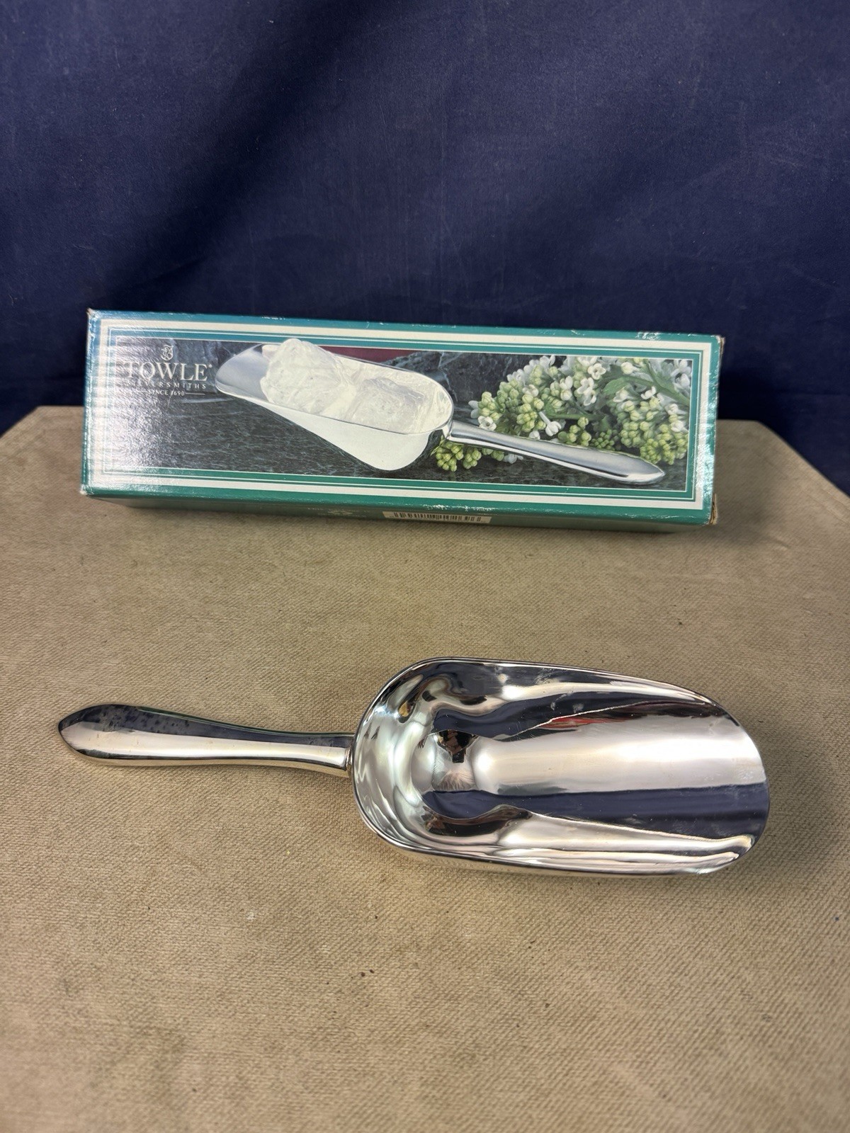 Towle Silversmiths Silverplated Ice Scoop 8-5/8” 1995 NEW in Box NOS #T807947