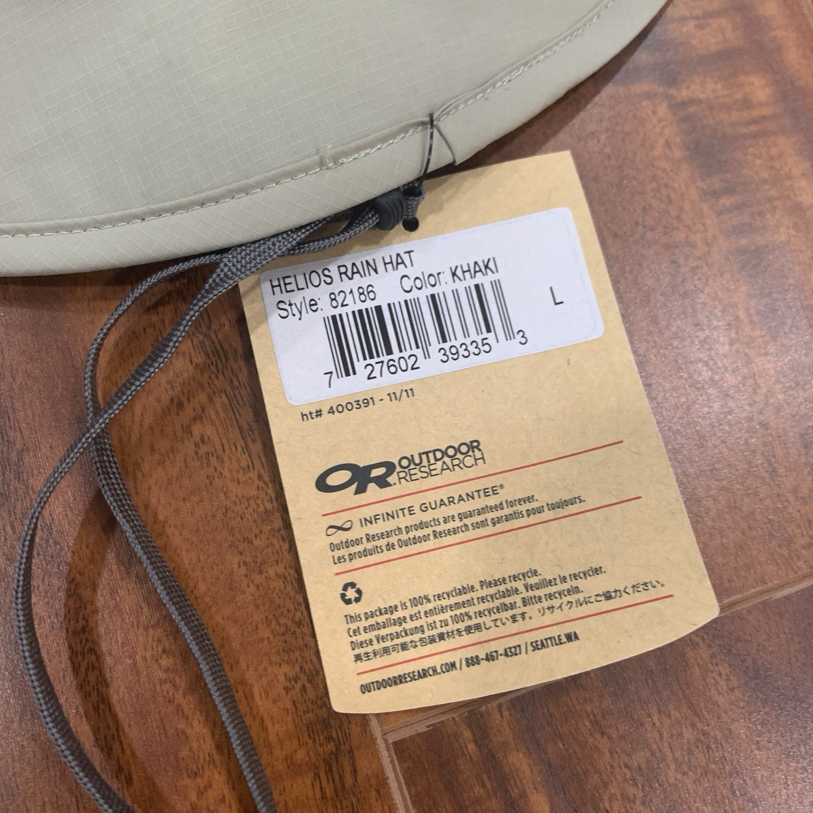 Outdoor Research Helios Rain Hat Size L