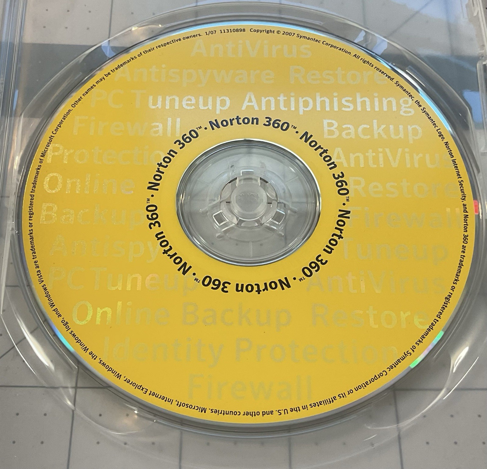Norton 360 Internet Security Software CD (PC) - CD ONLY