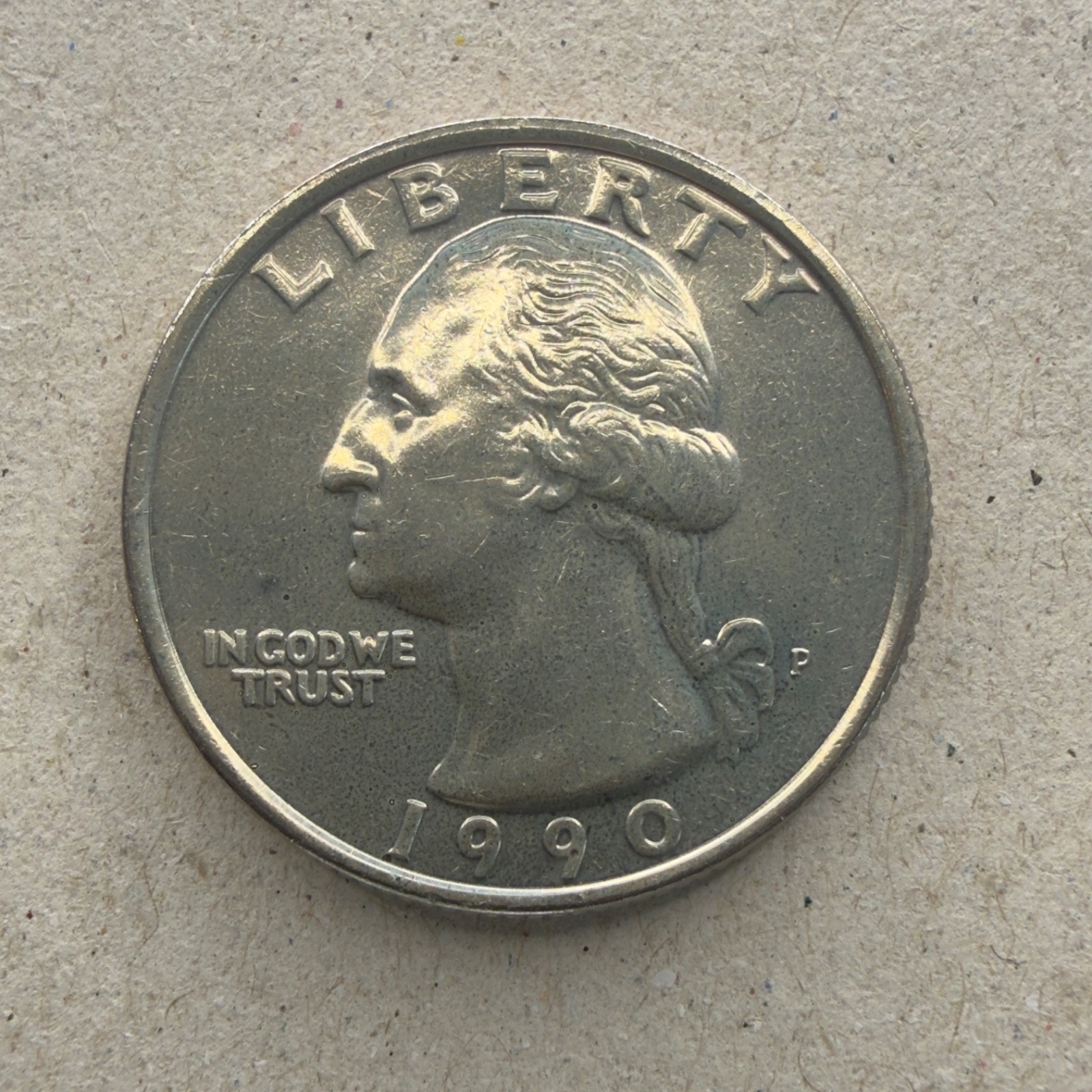 1990 Washington 25C Quarter - BU/Brilliant Uncirculated