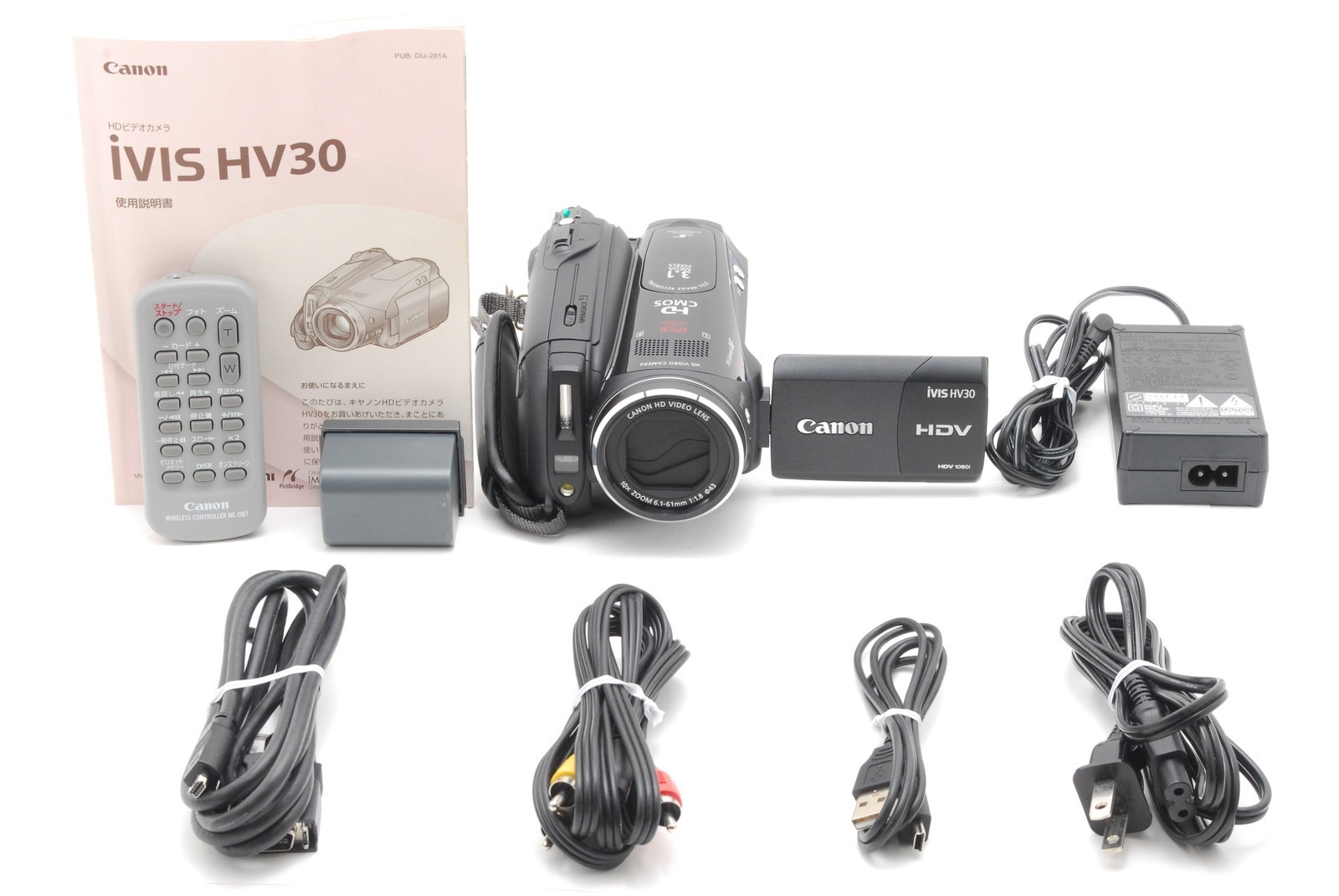 Tested [ MINT ] Canon VIXIA HV30 iVIS HDV miniDV Tape Camcorder Black From Japan