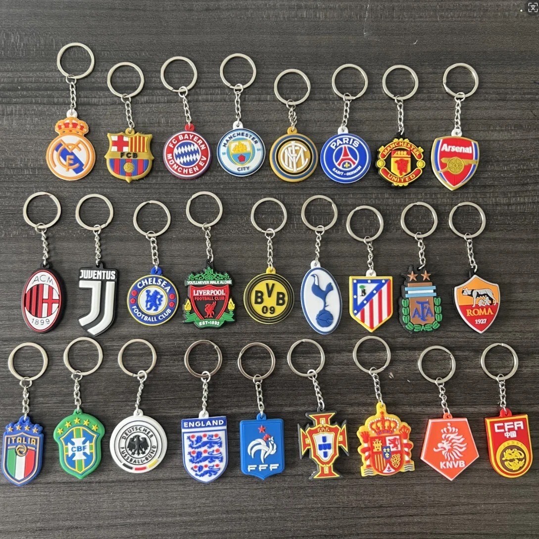 soccer football Keychain Rubber Pvc home car uefa Club Country support your team