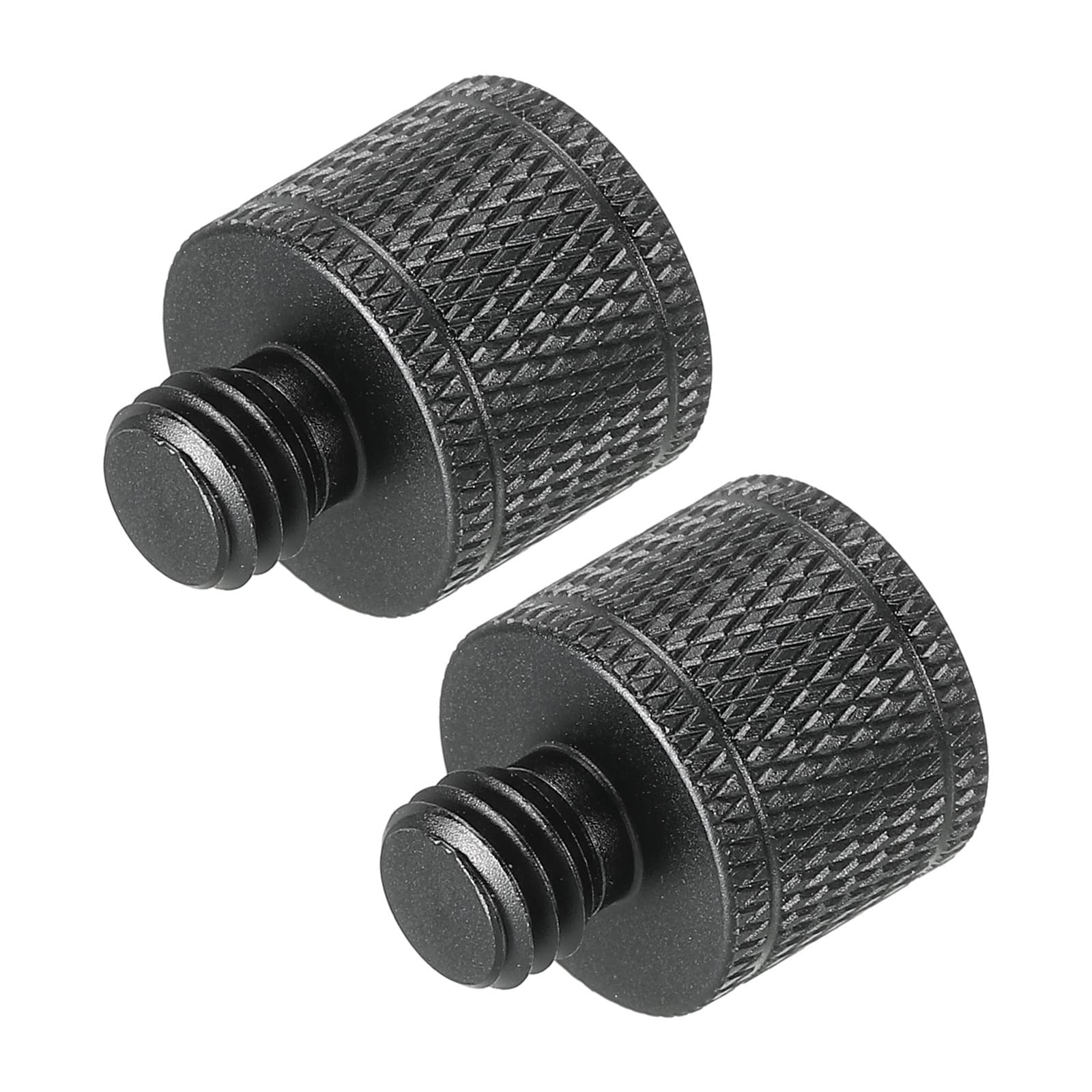 2 Pack Mic Stand Adapter M8 Male to M6 Female Screw Thread Black