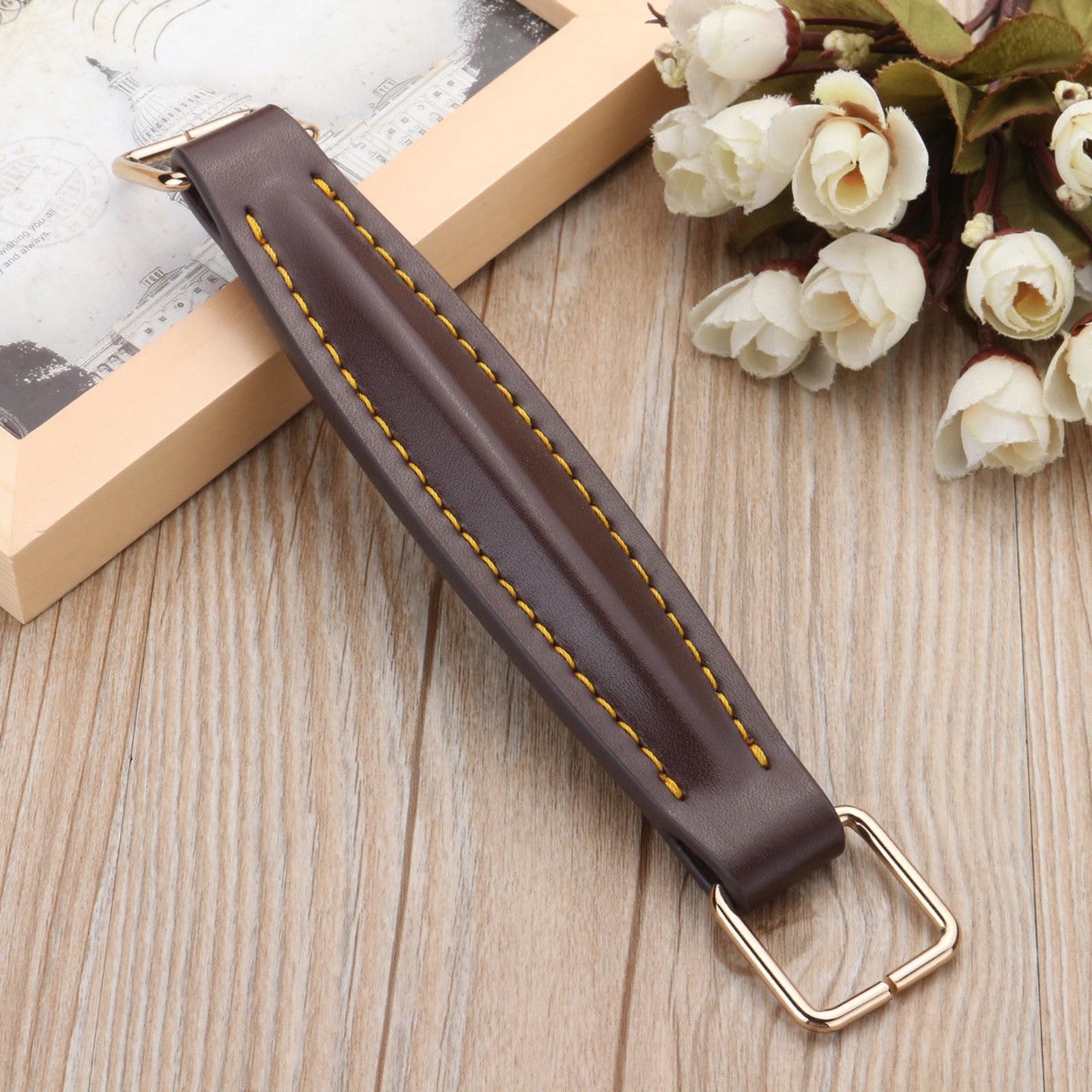 1Pc Guitar Leather Handle w/ Fitting For Marshall Amp AS50D AS100D Coffee