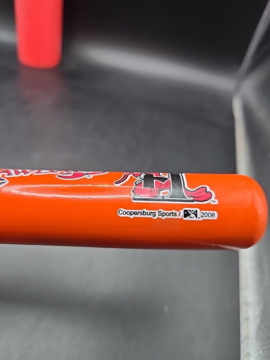 Hickory Crawdads 2006 Minor League Orange Mini Bat Souvenir