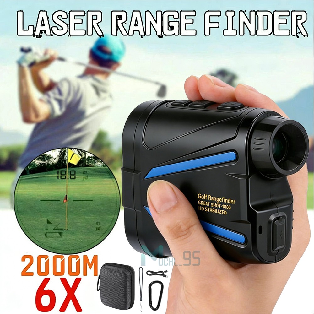 Golf Rangefinder with Slope, 2187 Yards Laser Range Finder, 6X Magnification