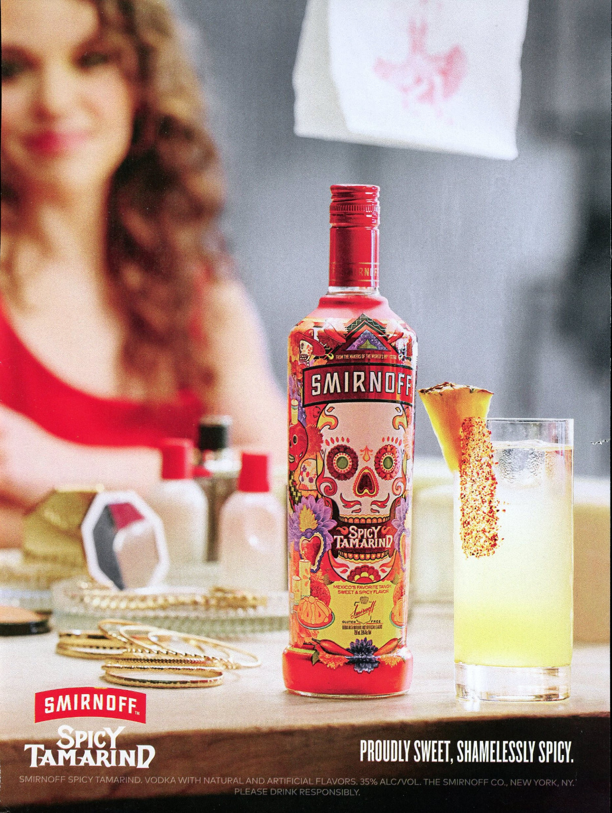 SMIRNOFF VODKA AD #132 RARE OUT OF PRINT * LITTLE TEAR ON RIGHT SIDE SEE PICTURE