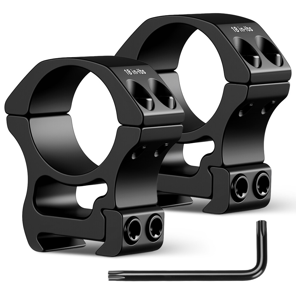 2Pcs Scope Rings 30mm Diameter for 20mm Rails Includes Four additilonal screws