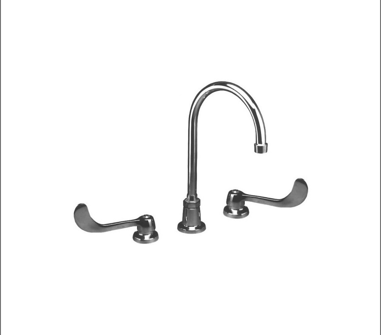 Just Manufactor J-1174-R Deck mount faucet Rigid non- swiveling Gooseneck CHROME