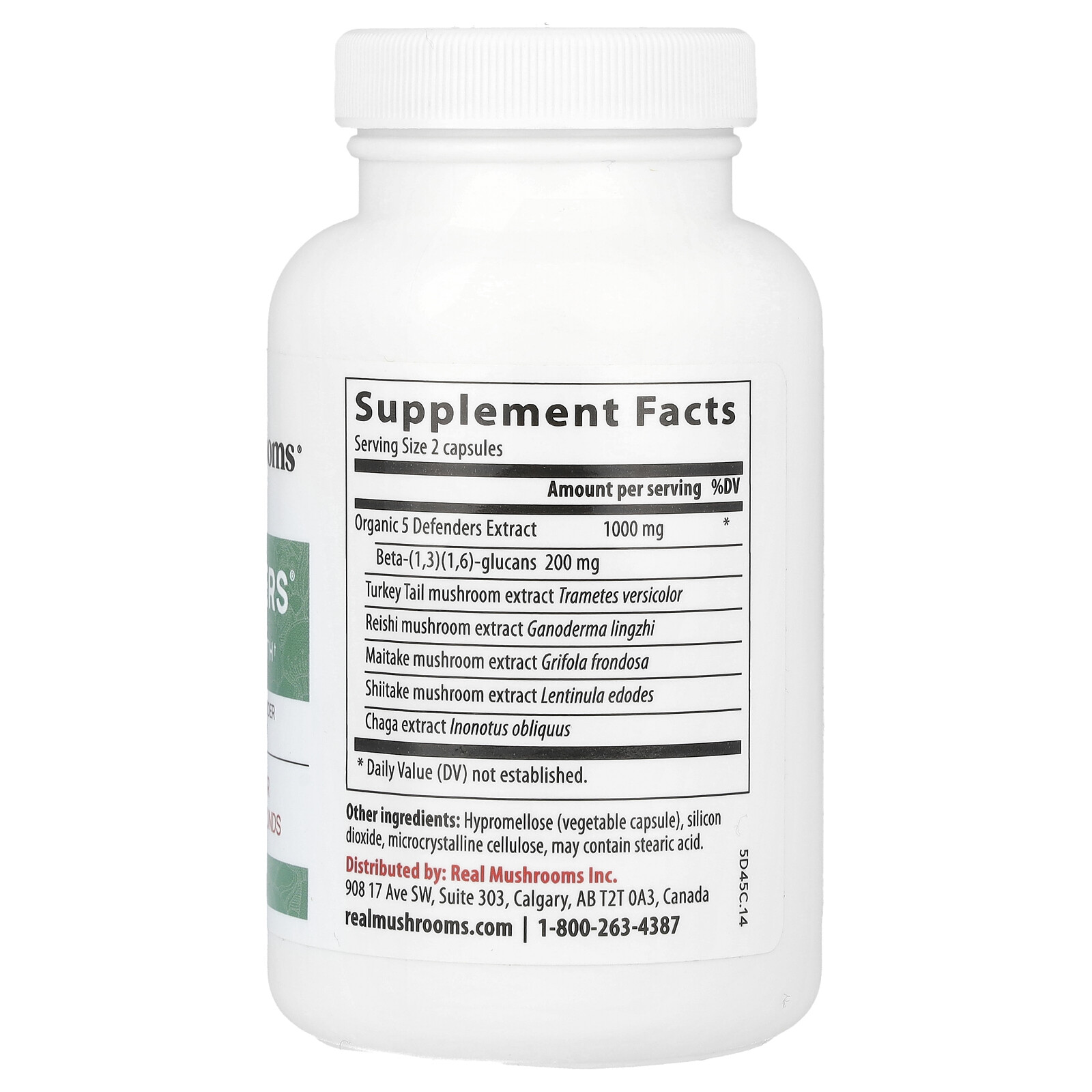 5 Defenders®, Mushroom Extract Powder, 90 Capsules