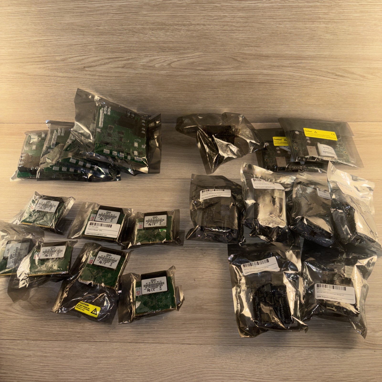 SuperDroid Robot Parts Lot: Boards Ethernet Expansion Navatar Camera Router ++