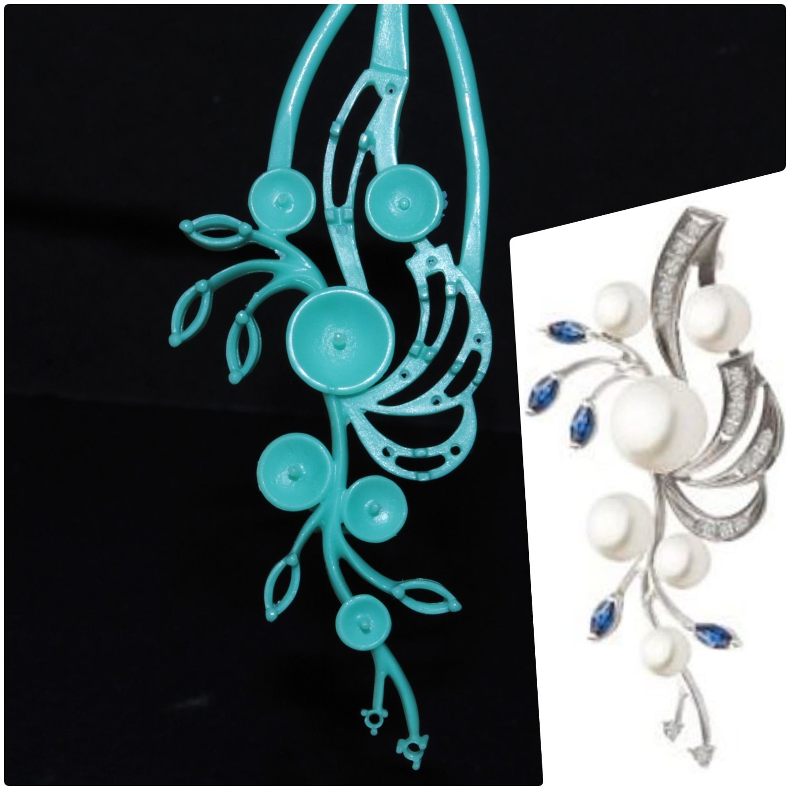 1 pc Brooch Wax patterns for lost wax casting jewelry/injection wax_9599