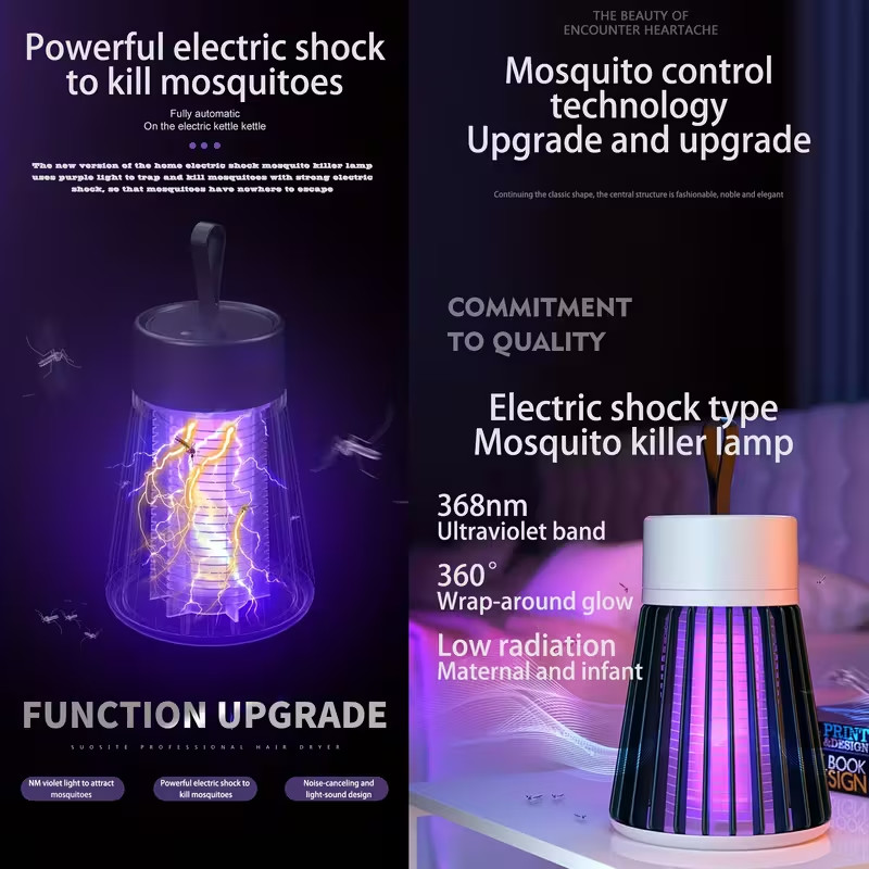 Electric Mosquito Insect Killer Zapper LED Light Fly Bug Trap Pest Control Lamp