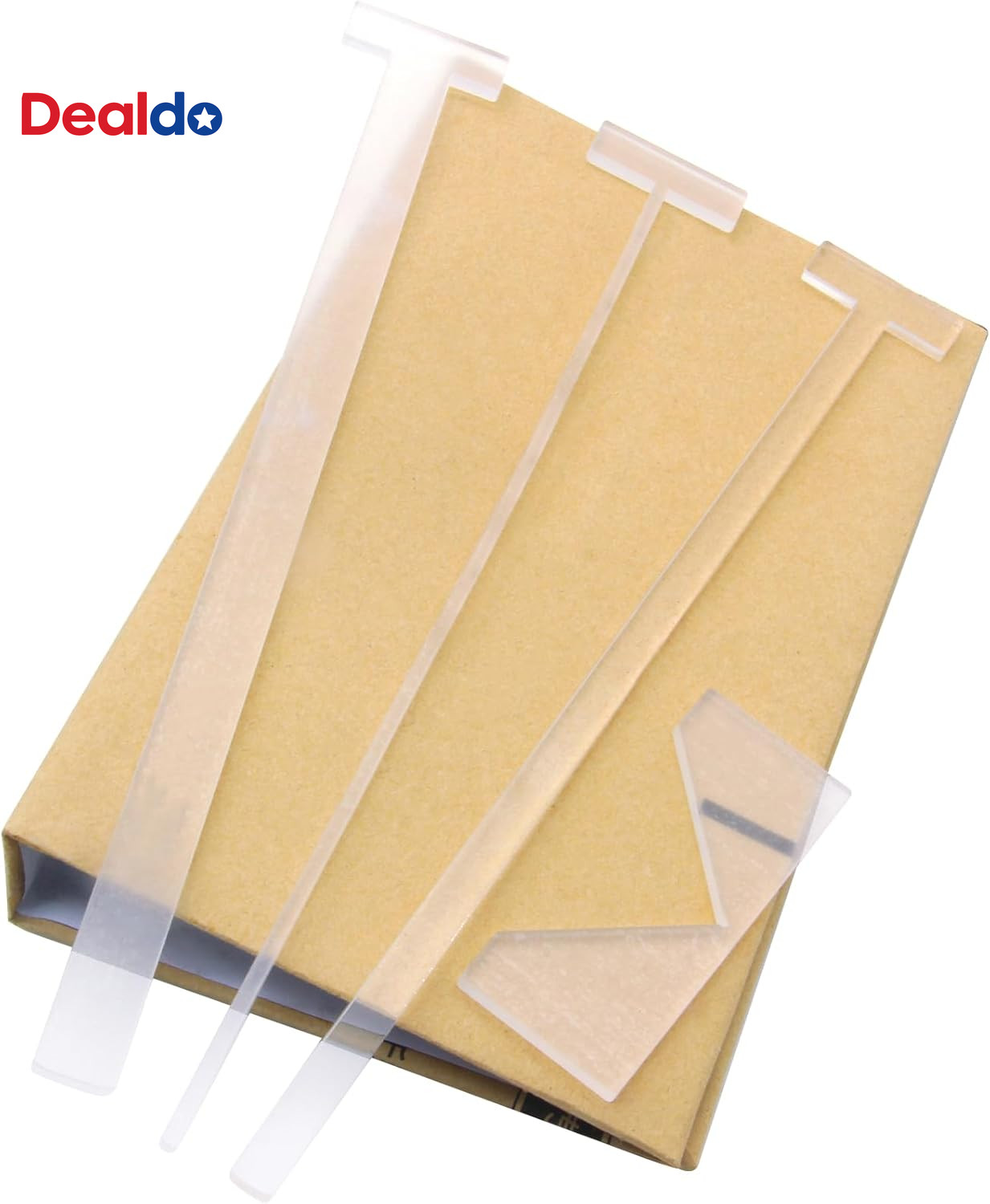 KIBEH 4 Pack Book Cover Guide, Transparent Acrylic Book Binding Kits, Bookbindin
