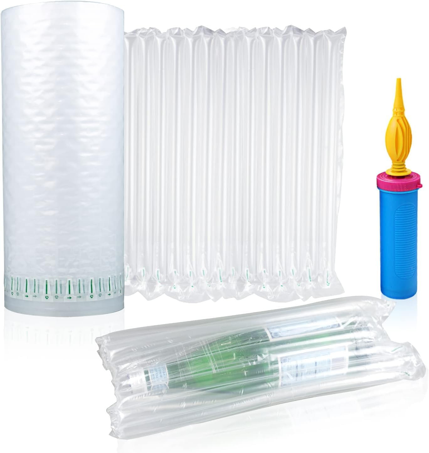 Inflatable Bubble Cushioning Wrap Roll Wine Bottle Protector, Packing Materials