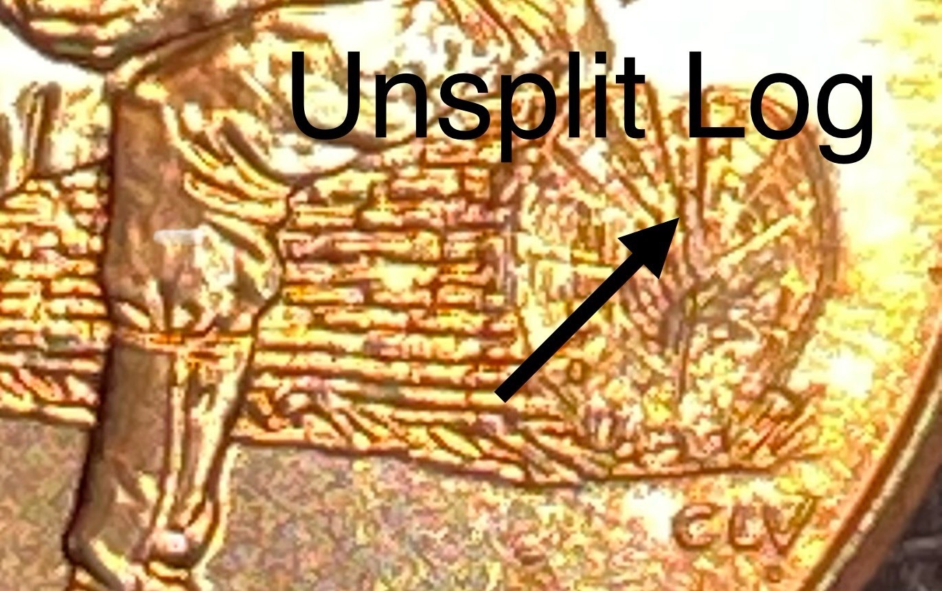 2009 P FY Lincoln Cent Formative Years UNSPLIT LOG Die Chips ONE Error