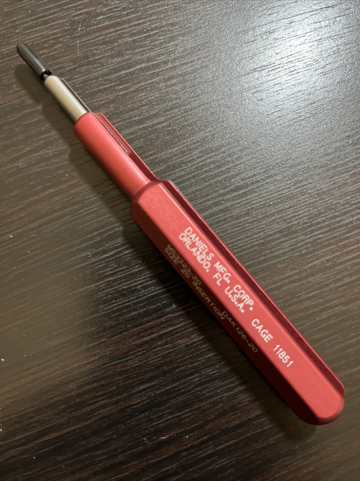 DANIELS MFG. CORP. DMC SIZE 20 INSERTION TOOL, DAK126-20, MS3323-20, CAGE 11851