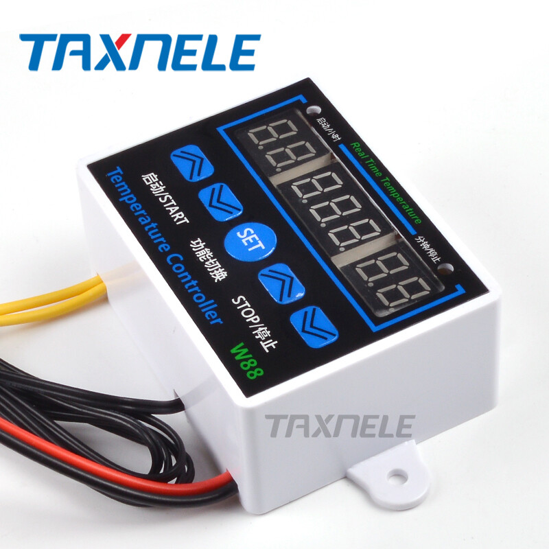 W88 Digital Thermostat 12V 220V Temperature Controller Triple Display Swith