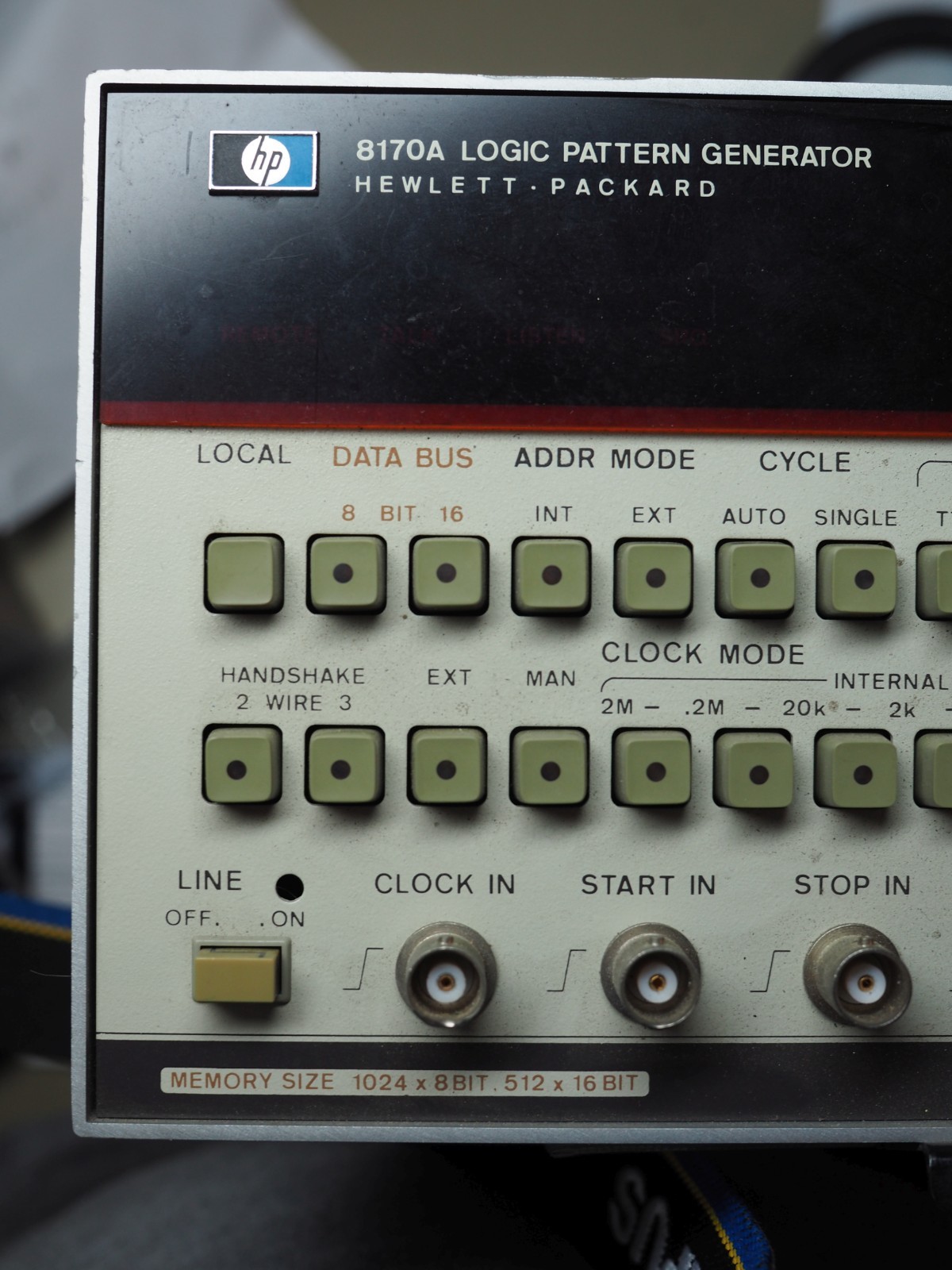 HP 8170A Logic Pattern Generator Hewlett Packard, Powers up. Vintage.