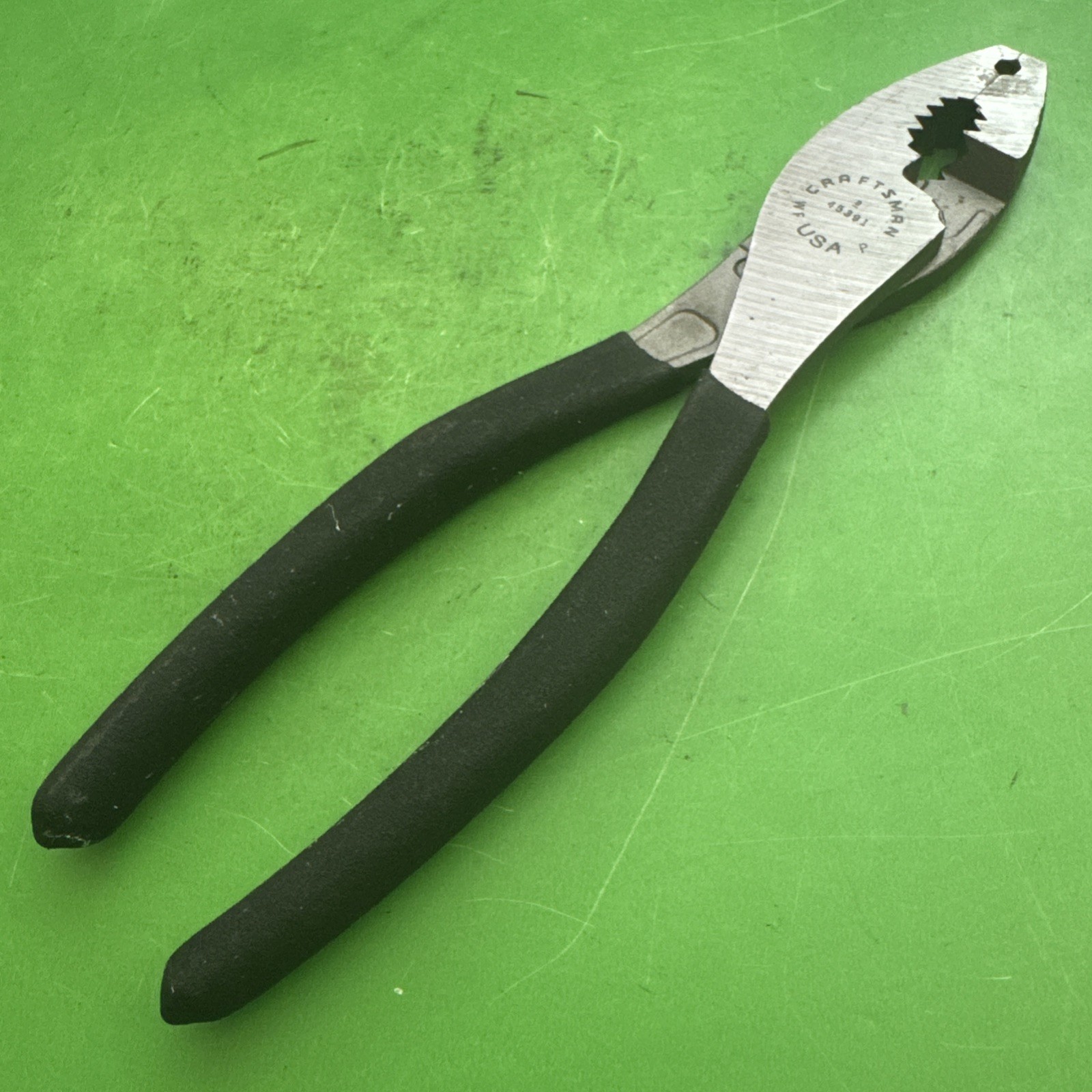 Craftsman Tools USA 8” Black Handle Slip Joint Hose Clamp Pliers MPN 45391 WF P