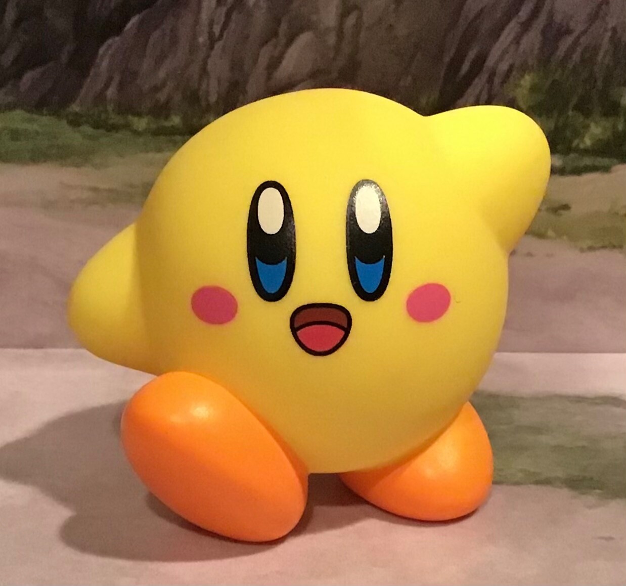 YELLOW KIRBY SOFT VINYL 1.8" FIGURE by Takara TOMY