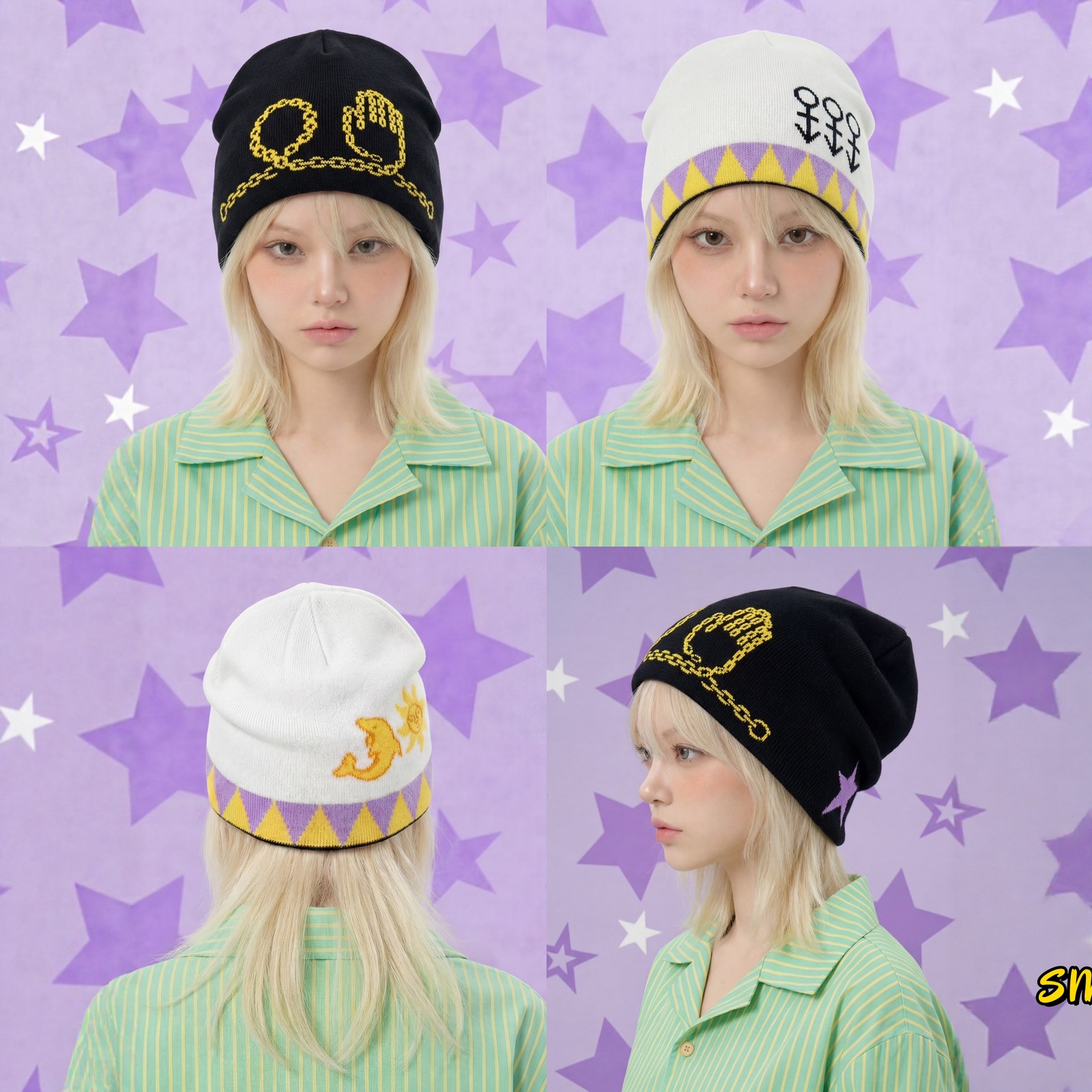 JOJO's Bizarre Adventure Knitted Hat Kujō Jōtarō Cosplay Unisex Daily Hat Gift