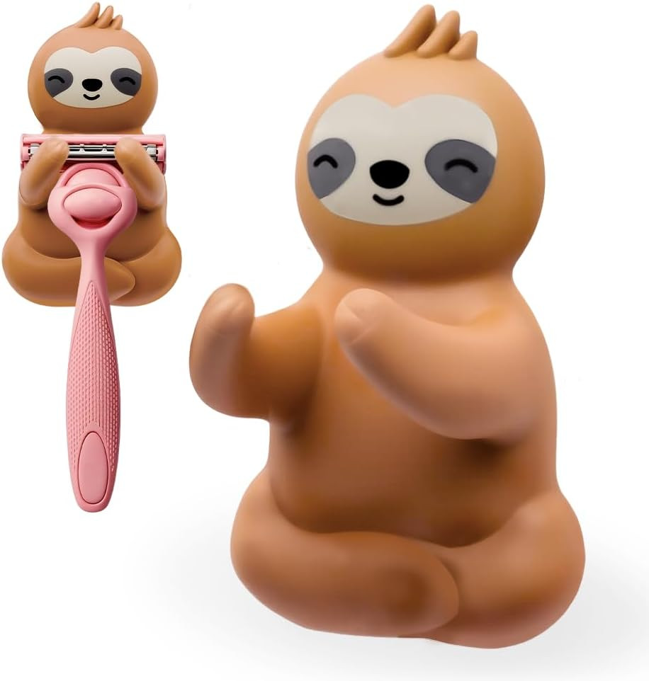 Cute Sloth Razor Holder Shower Bathroom Decor Accessories Women Gift Brown New