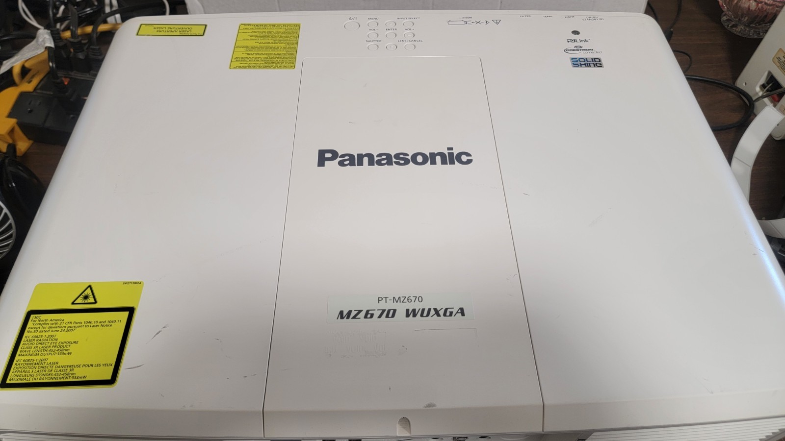 Panasonic PT-MZ670 LCD Projector 5,408 Hours