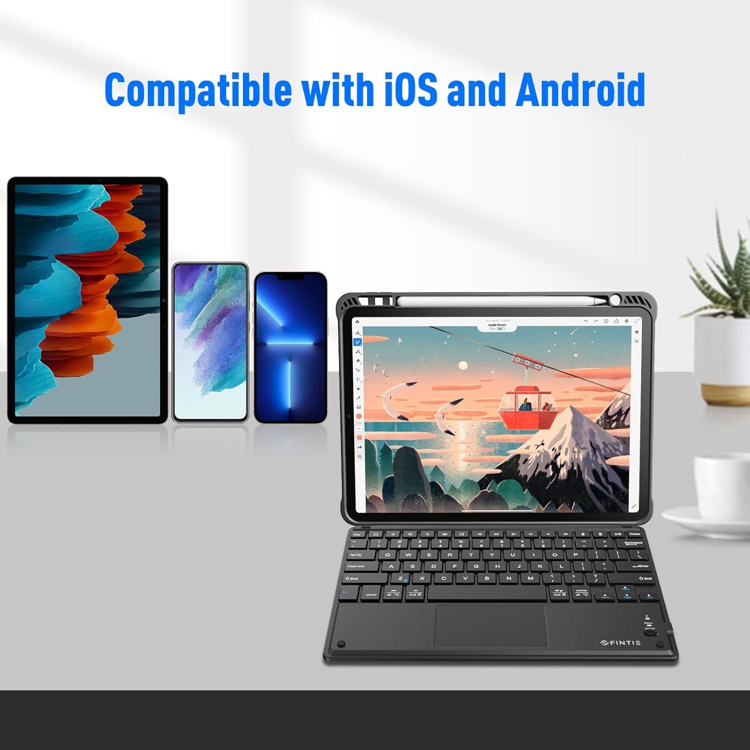 Bluetooth keyboard for tablet laptop