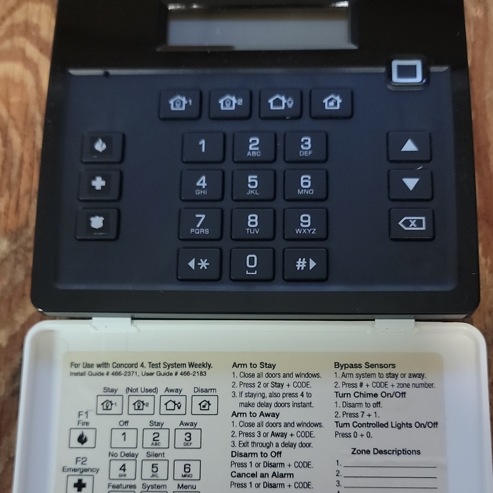 GE Security 60-983 Wired Alarm Keypad Alpha Numeric Control White
