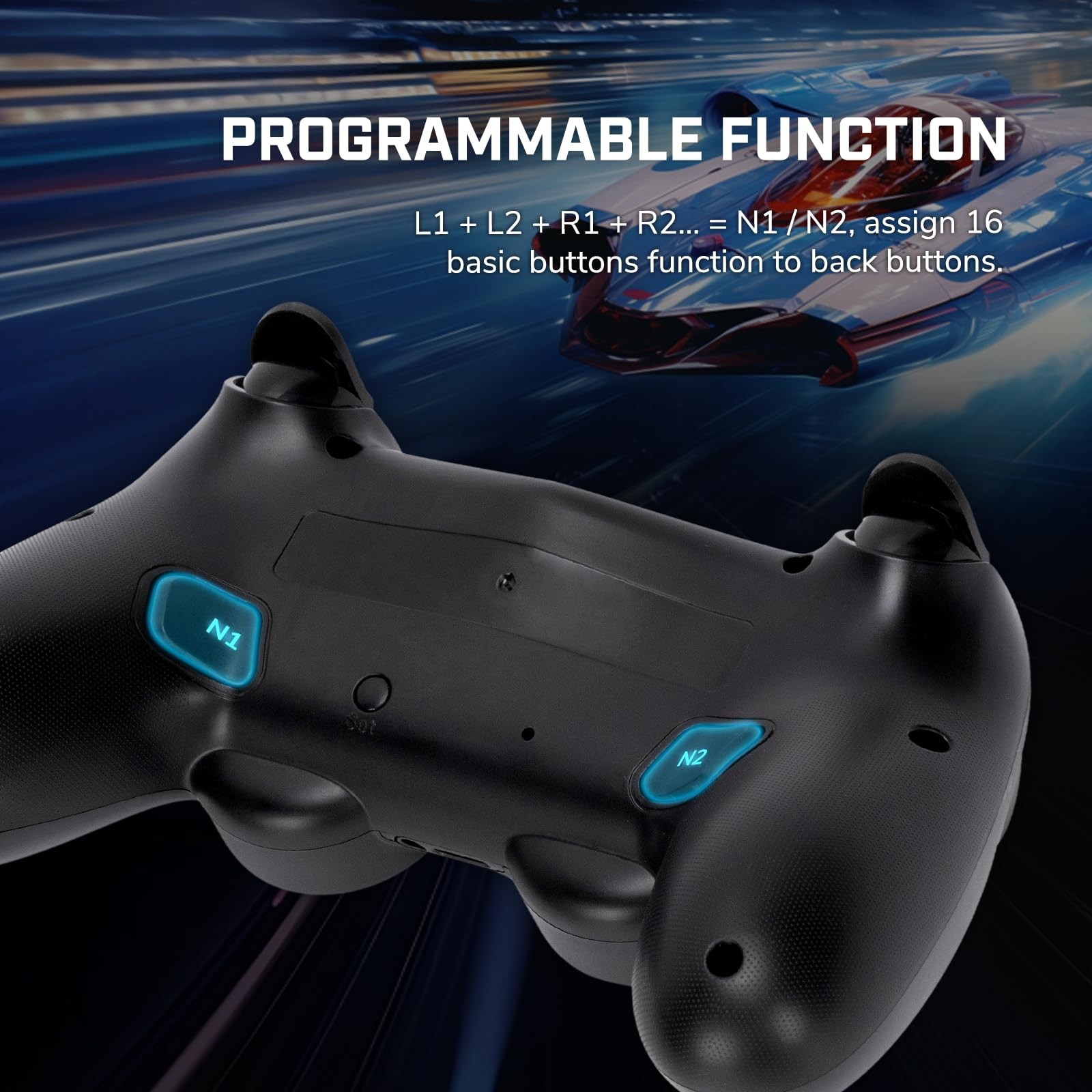 2 Pack Wireless PS-4 Controller, Game Remote Controller with PS-4/Slim//PC, R...
