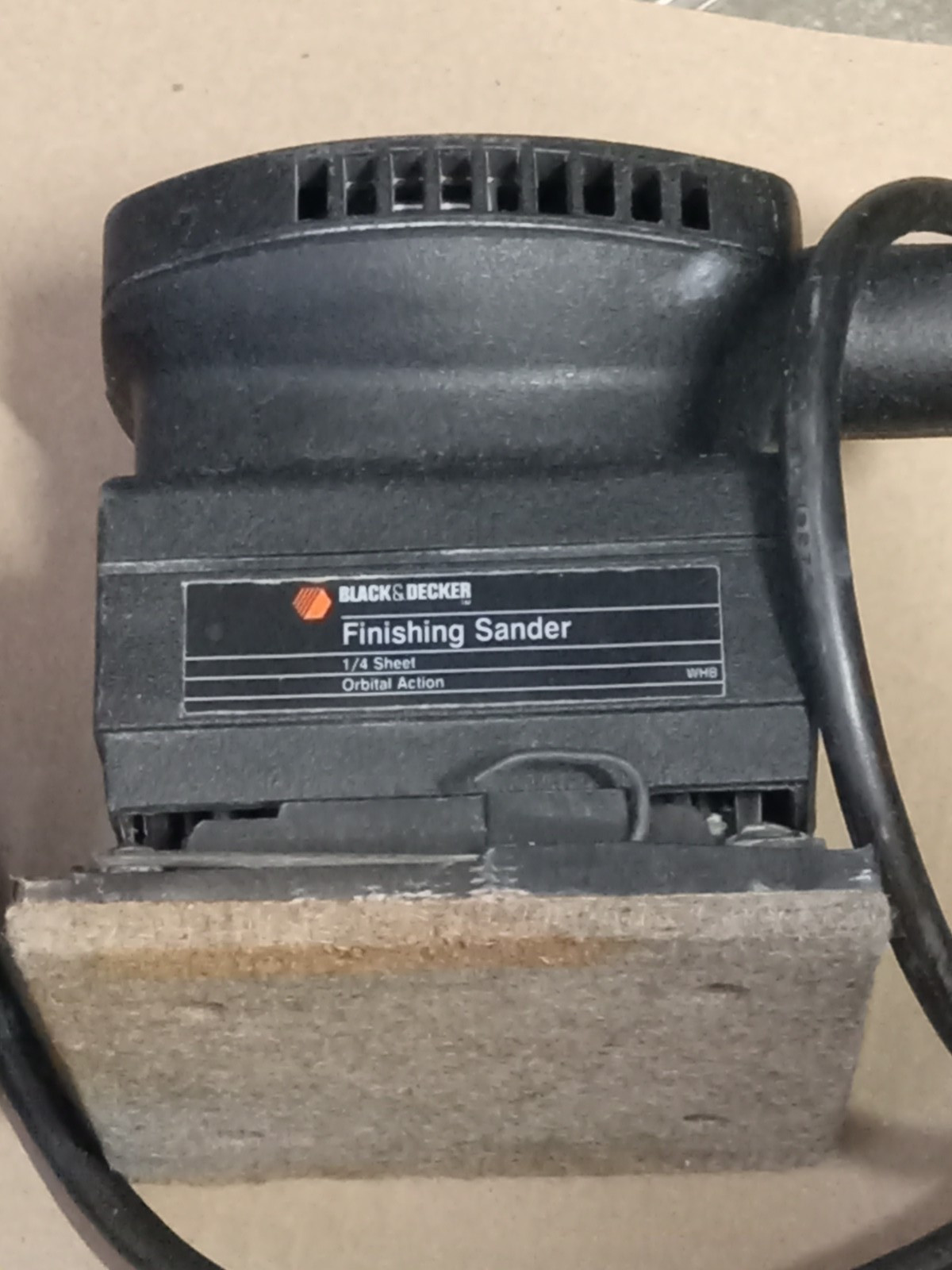 Black N Decker Finishing Sander #7443 Orbital Sander W/Box TESTED!