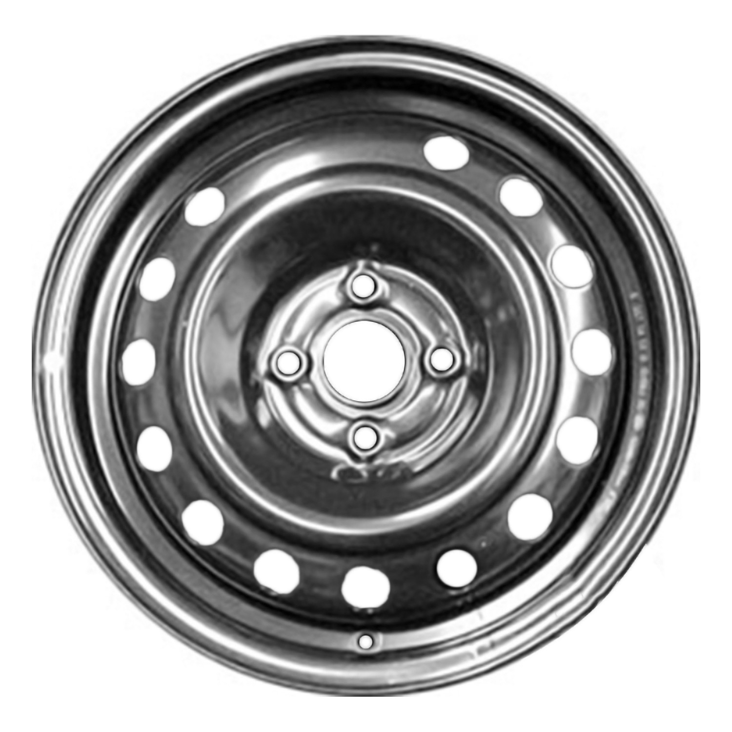 74657 Reconditioned OEM 15x5.5 Black Steel Wheel fits 2012-2015 Kia Rio