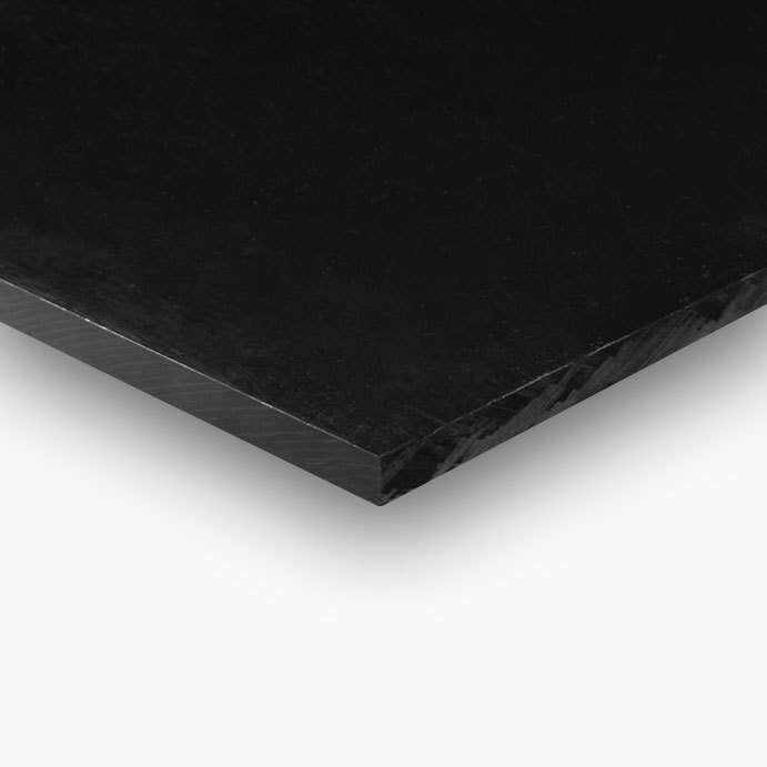 HDPE (High Density Polyethylene) Plastic Sheet 1/2" x 6" x 12" Black Color