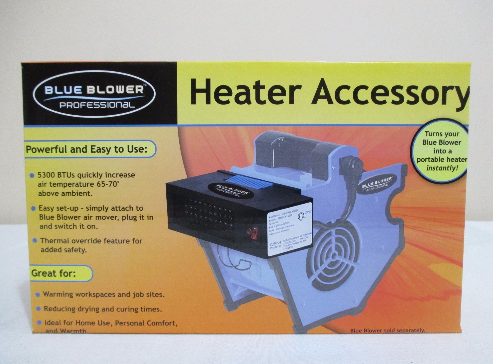 NEW BLUE BLOWER PROFESSIONAL HEATER ACCESSORY ATTACHMENT FITS BB3000N BB3000i