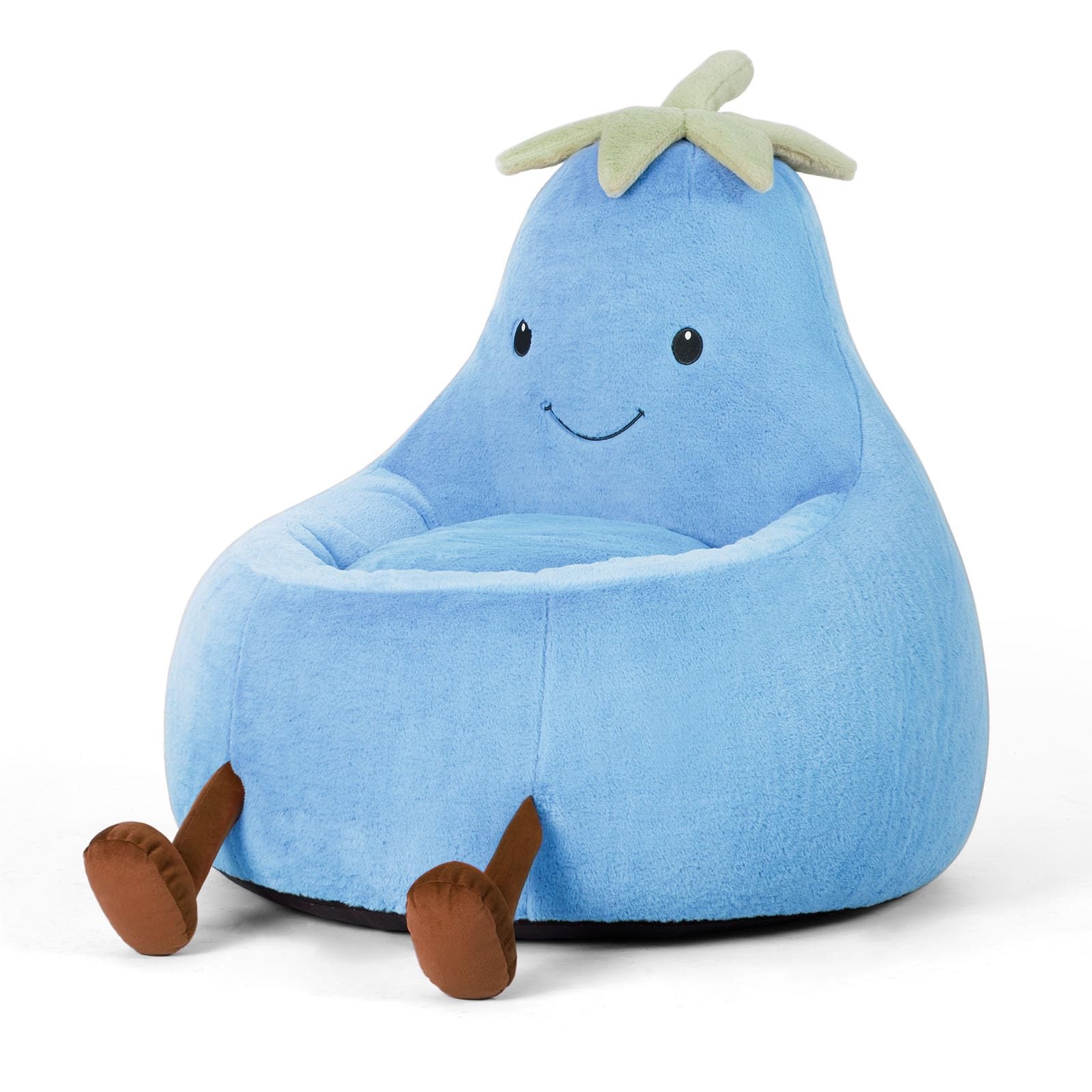 Kids Bean Bag Chair, Stuffed Toddler Couch with Faux Rabbit Fur Cover for Tee...